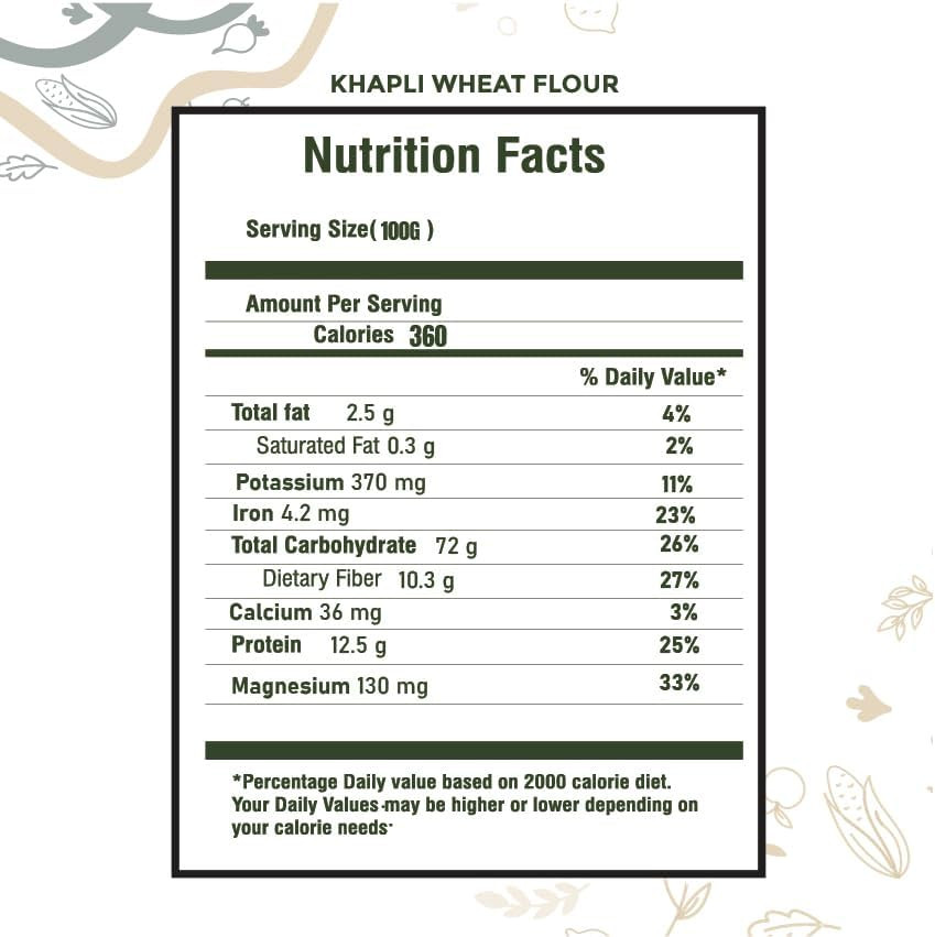 Organic Long Wheat Emmer Flour (Khapli Flour) - 2Kg
