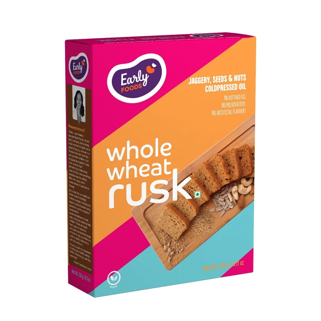 Early Foods-Whole Wheat Rusk 163g