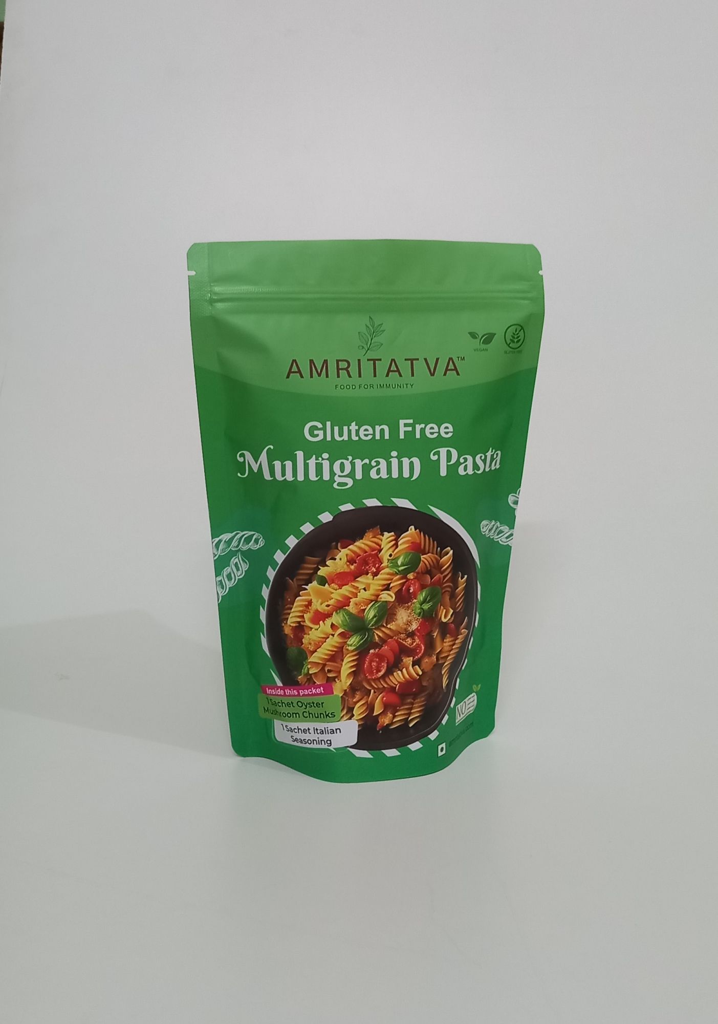 Amritatva Gluten-Free Multigrain Pasta with Italian Seasoning and Oyster Mushroom Chunks 200gm by Rootz Organics