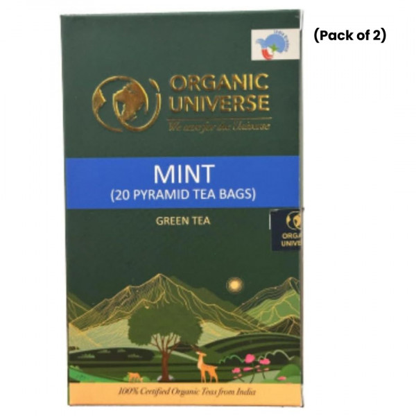 Image of Mint  Green Tea (20 pyramid tea bags) Pack of 2