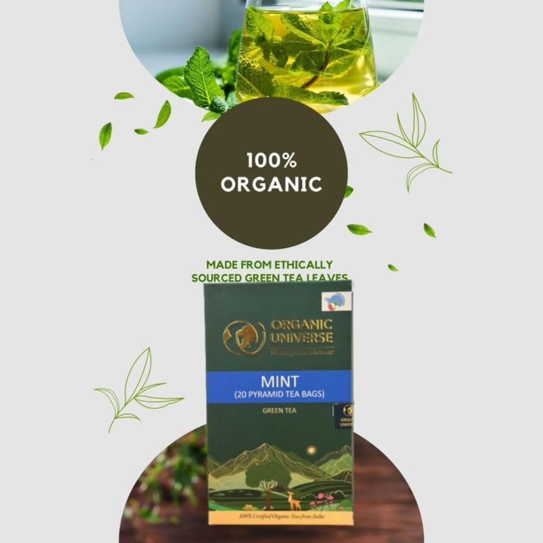Mint Green Tea (20 pyramid tea bags) Pack of 2