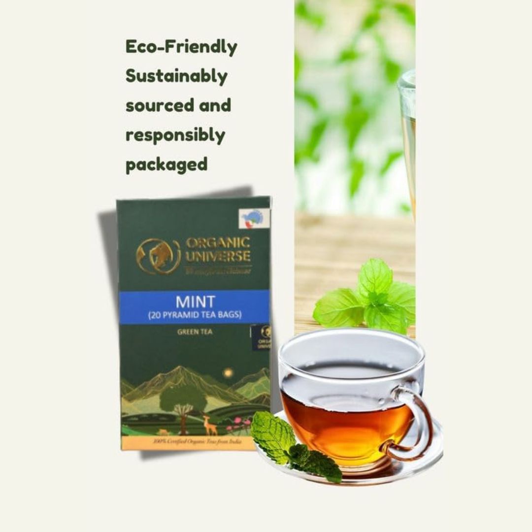 Mint Green Tea (20 pyramid tea bags) Pack of 2
