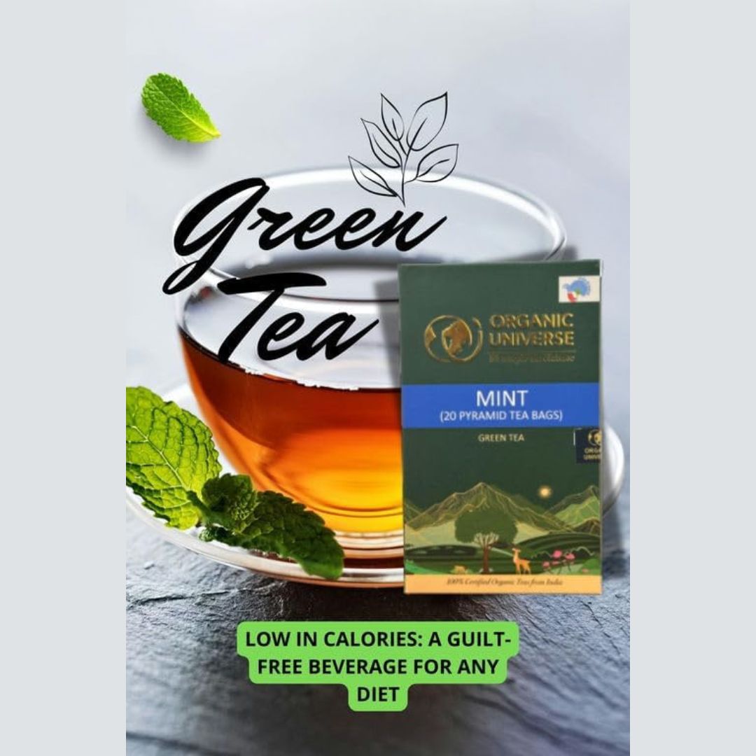 Mint Green Tea (20 pyramid tea bags) Pack of 2
