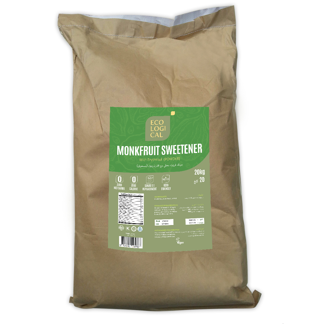 Ecological Monkfruit Sweetener With Erythritol Blend (Powder), 20kg