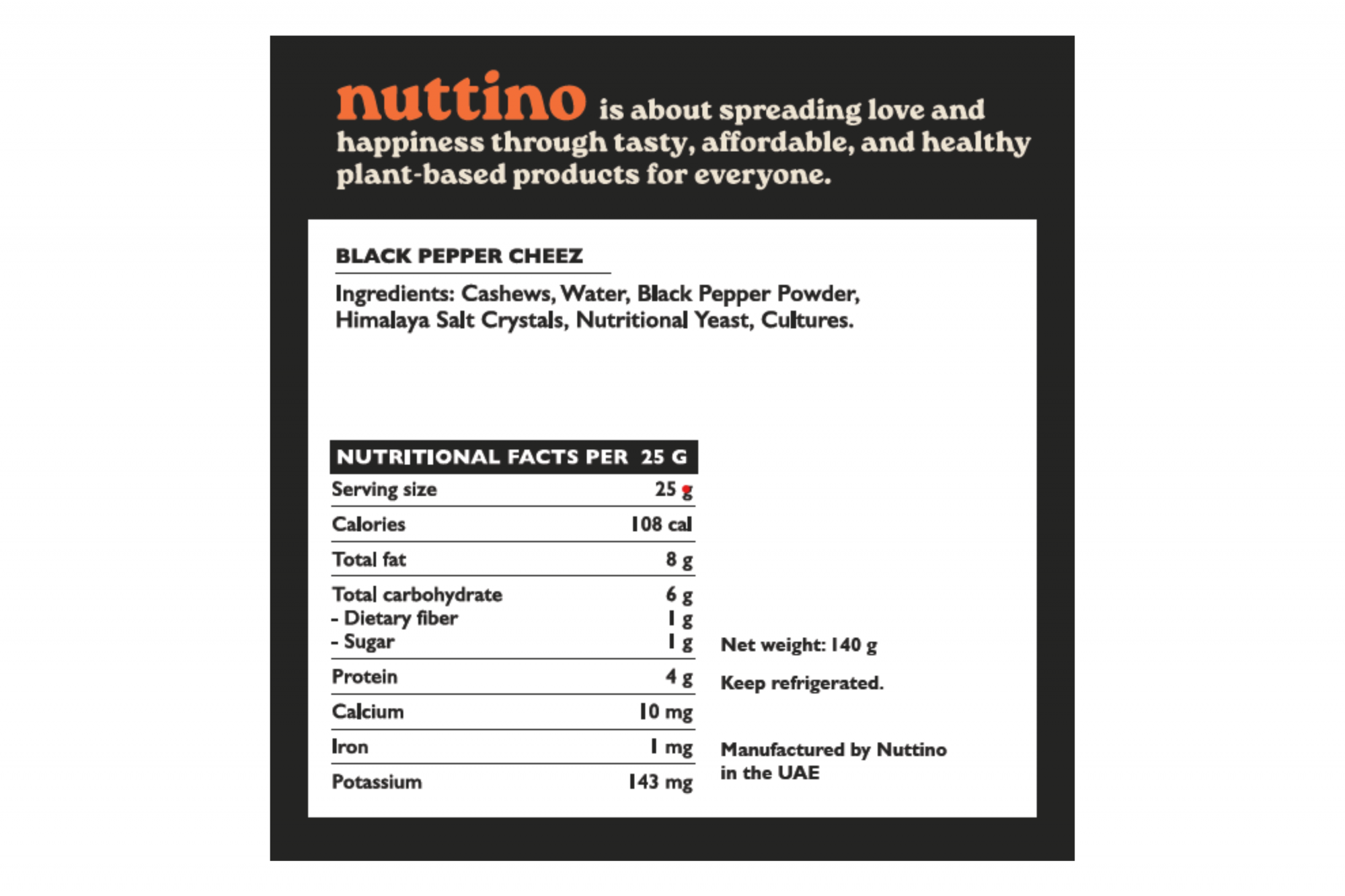 Black Pepper Cheese 140g - Pack of 2