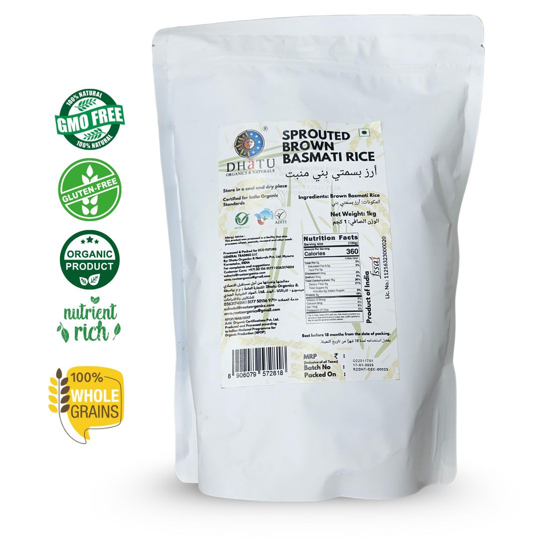 Sprouted Brown Basmati Rice (Long Grain) 1kg