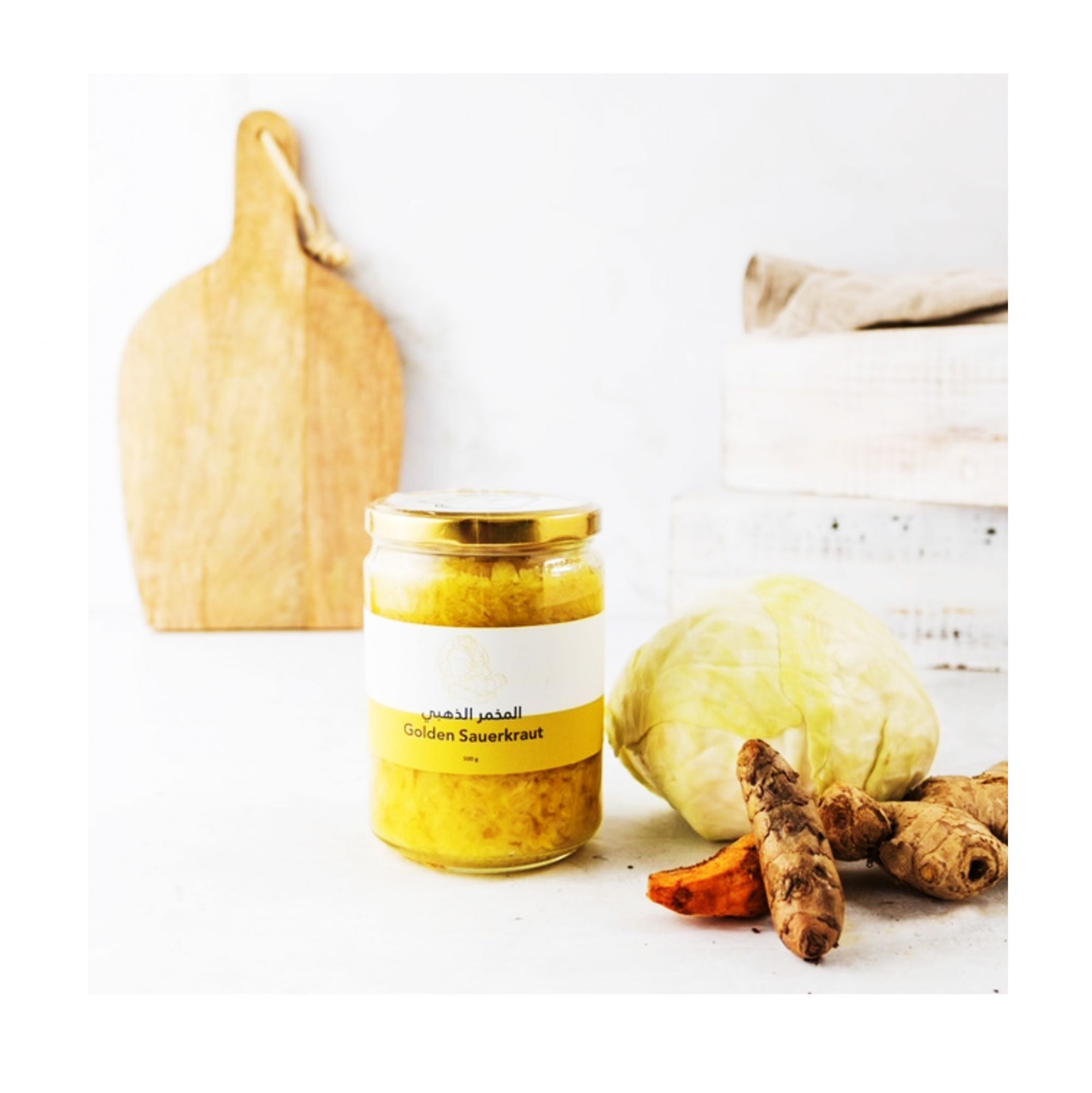 Golden Sauerkraut - 250gm by Rootz Organics by Rootz Organics