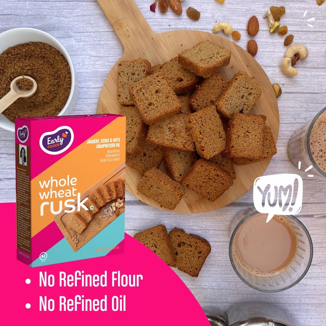 Early Foods-Whole Wheat Rusk 163g