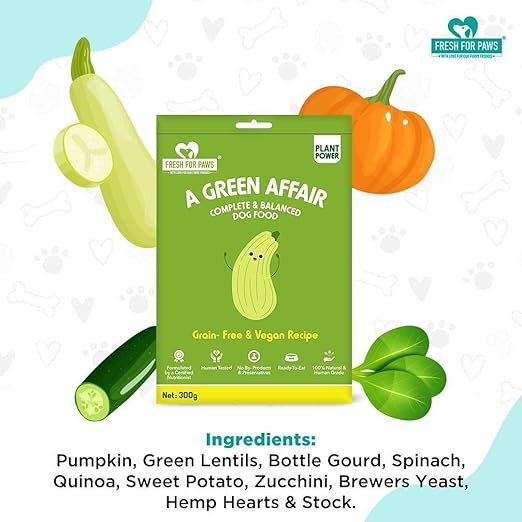 Fresh For Paws 100% Natural and Human Grade All Meal Combo Fresh Wet Dog Food Ready to Eat| Combo| Pack of 9, 300 Gram