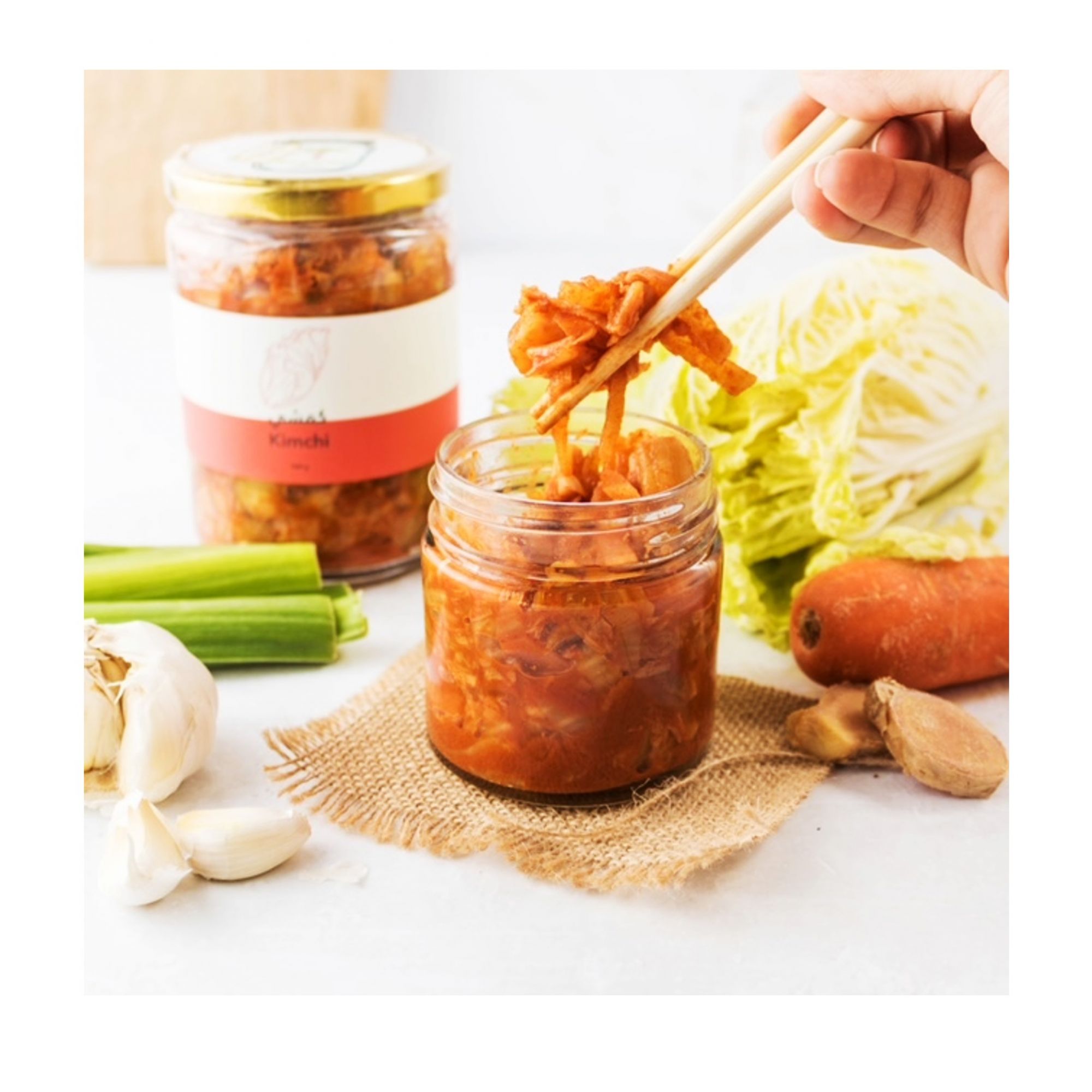 Kimchi (Naba Cabbage) - 250 gm by Rootz Organics