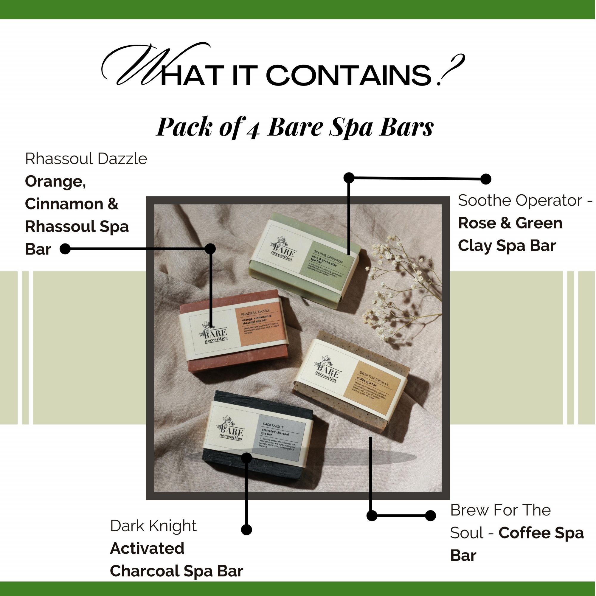 Pack of 4 Spa Bars