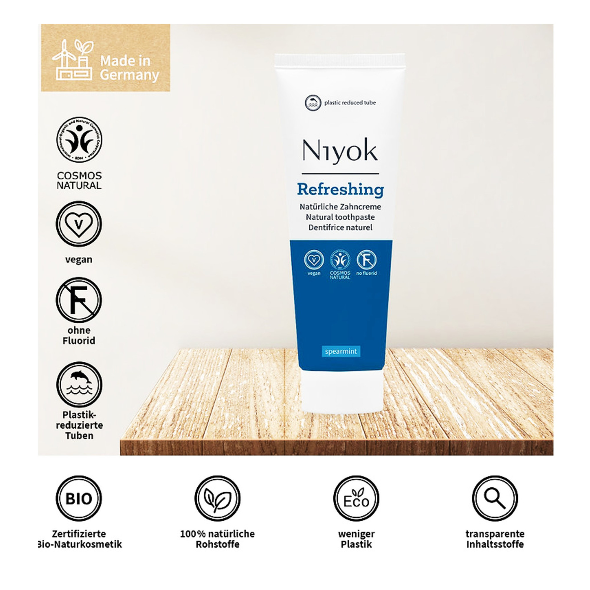 Natural Toothpaste - Refreshing (Spearmint) 75ml