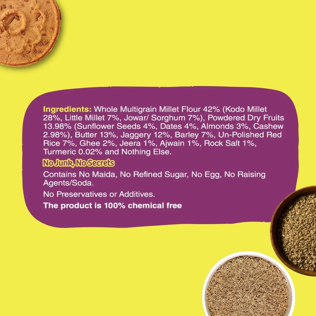Early Foods - Ajwain & Jeera Jaggery Cookies 130g