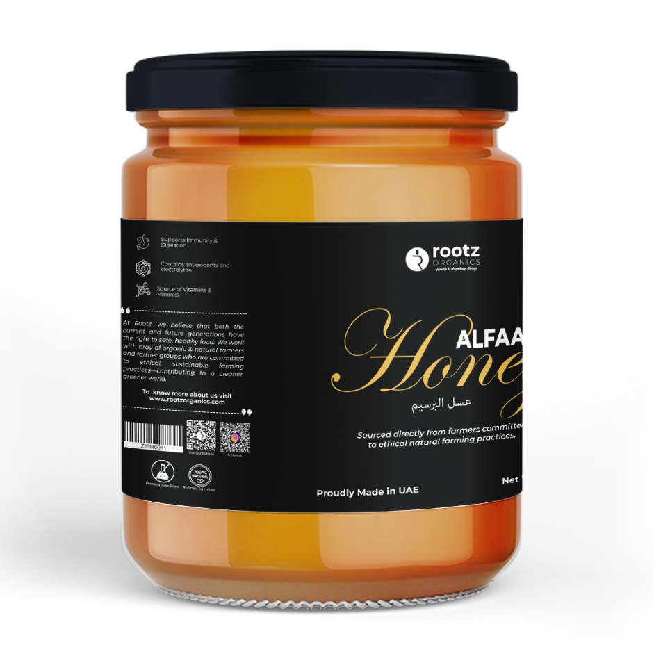 Alfalfa raw Honey 1 kg by Rootz organics