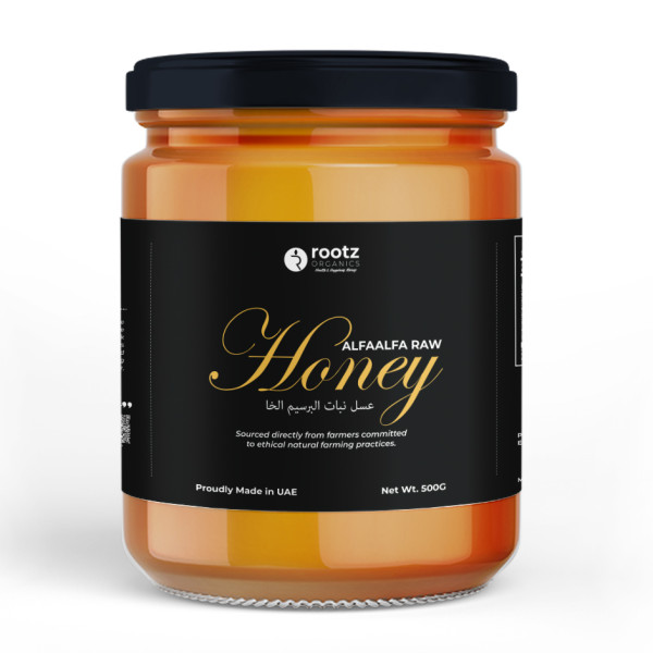 Image of Alfalfa raw Honey 500g by Rootz organics