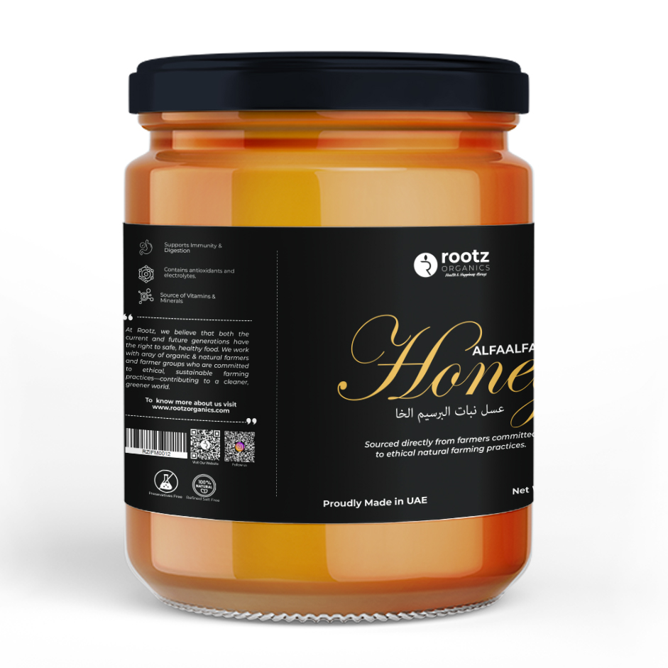 Alfalfa raw Honey 500g by Rootz organics