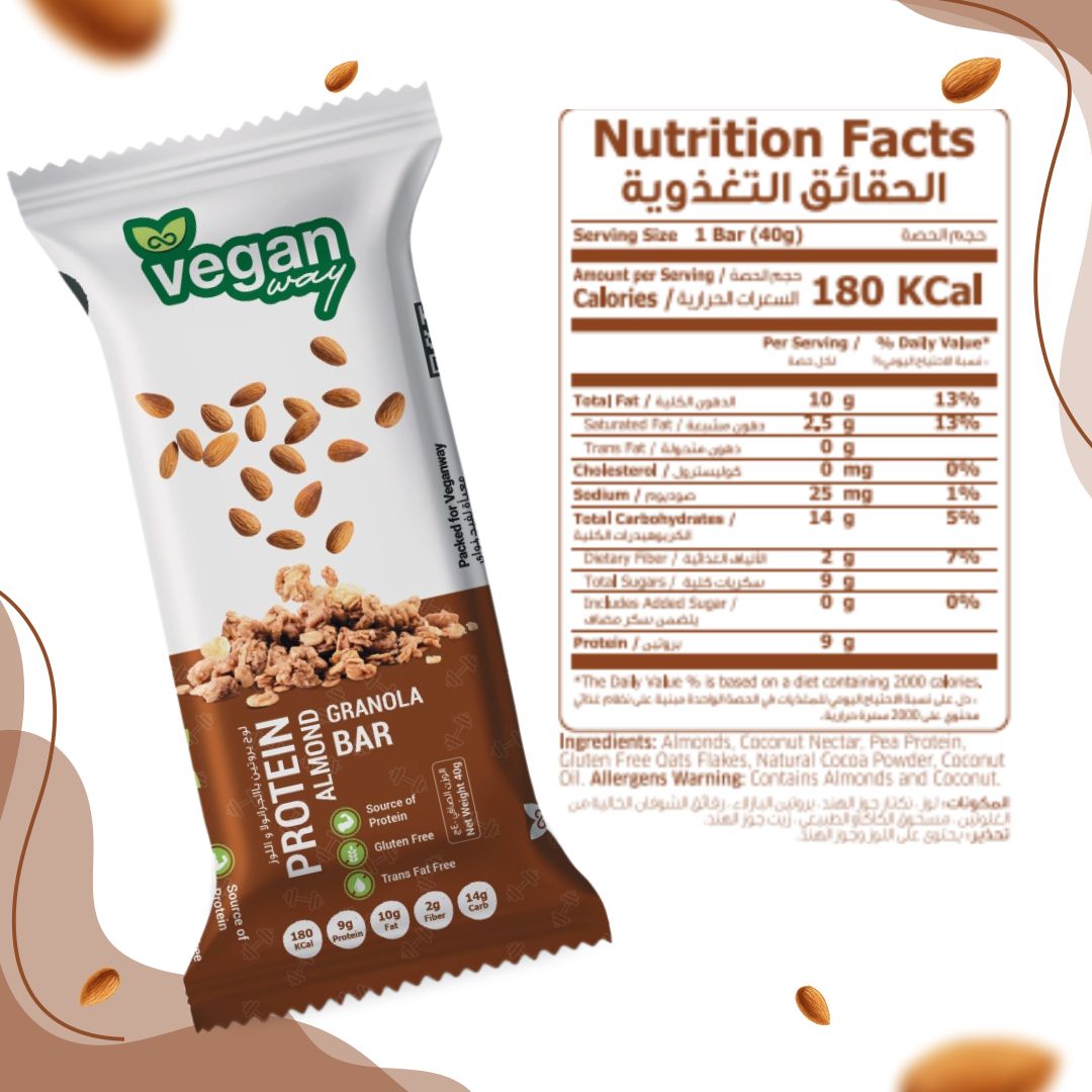 Protein Almond Granola Bars by Rootz Organics single pack 40g