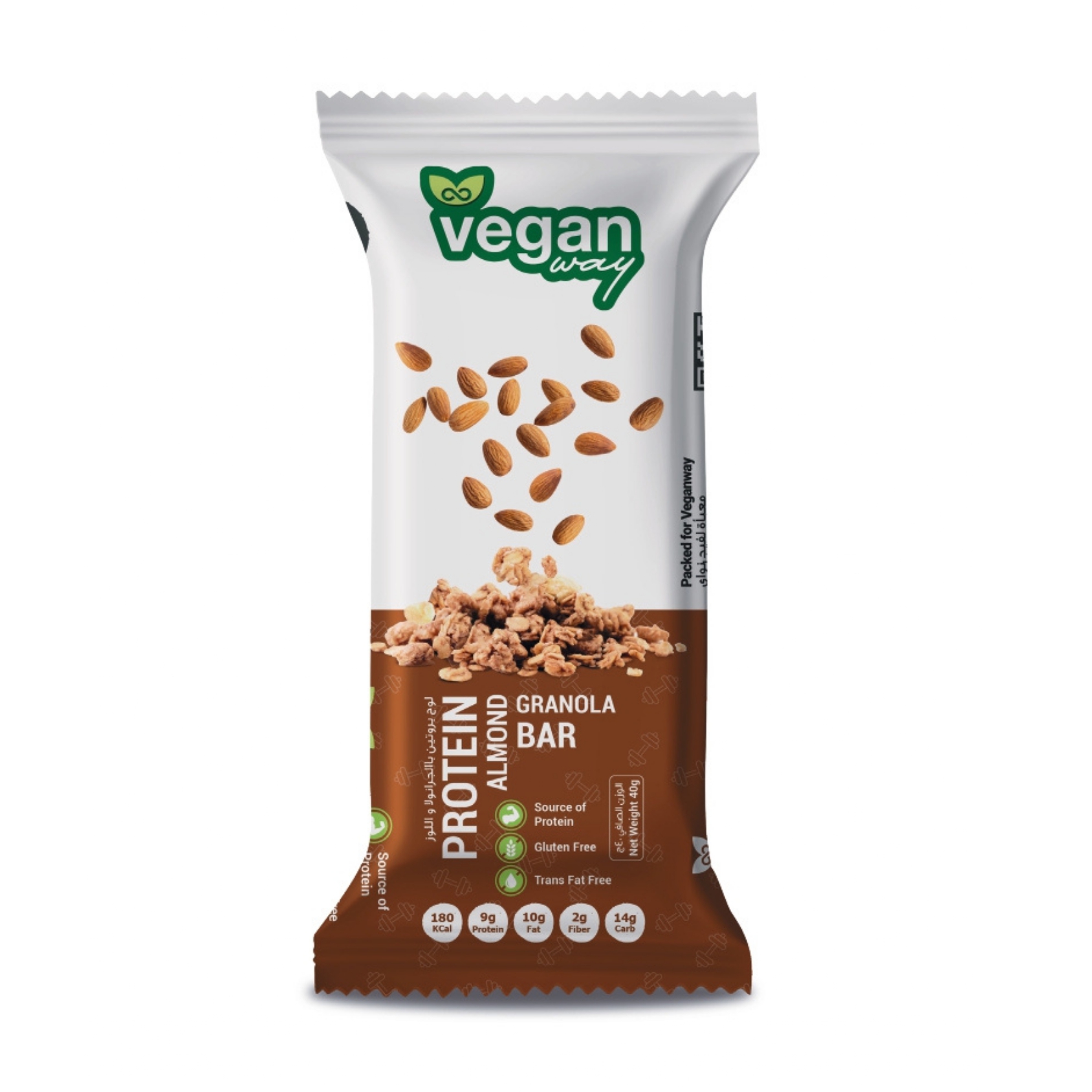 Protein Almond Granola Bars by Rootz Organics single pack 40g