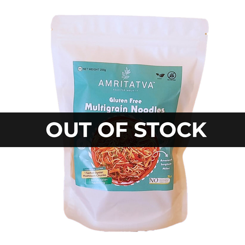 Amritatva Gluten-Free Multigrain Noodles with Italian Seasoning and Oyster Mushroom Chunks 200gm by Rootz Organics