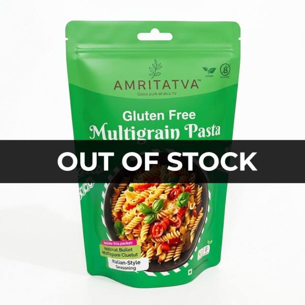 Image of Amritatva Gluten-Free Multigrain Pasta with Italian Seasoning and Oyster Mushroom Chunks 200gm by Rootz Organics