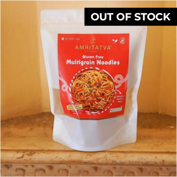 Image of Amritatva Gluten-Free Multigrain Noodles with Spicy Seasoning and Oyster Mushroom Chunks 200gm by Rootz Organics