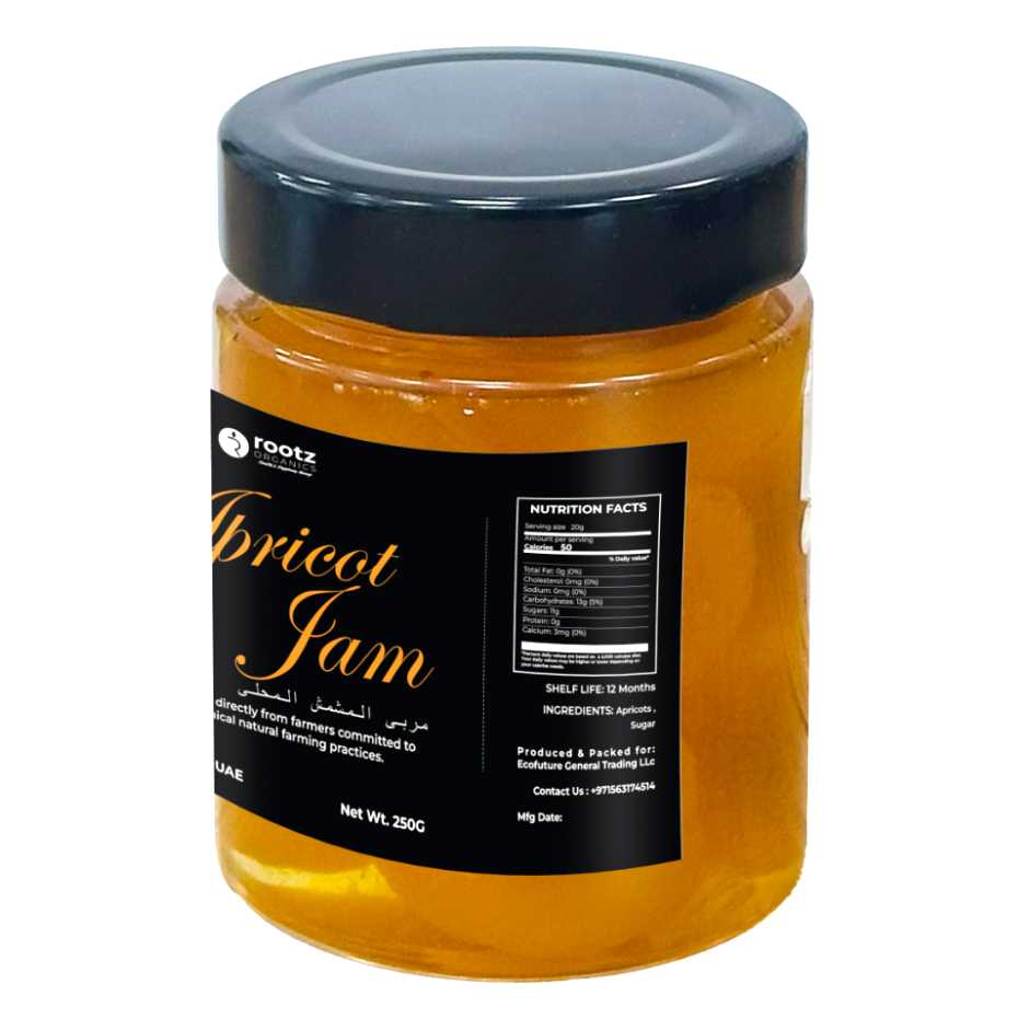 Premium Apricot Jam 250g – Natural Fruit Spread for Bread, Pancakes & Desserts