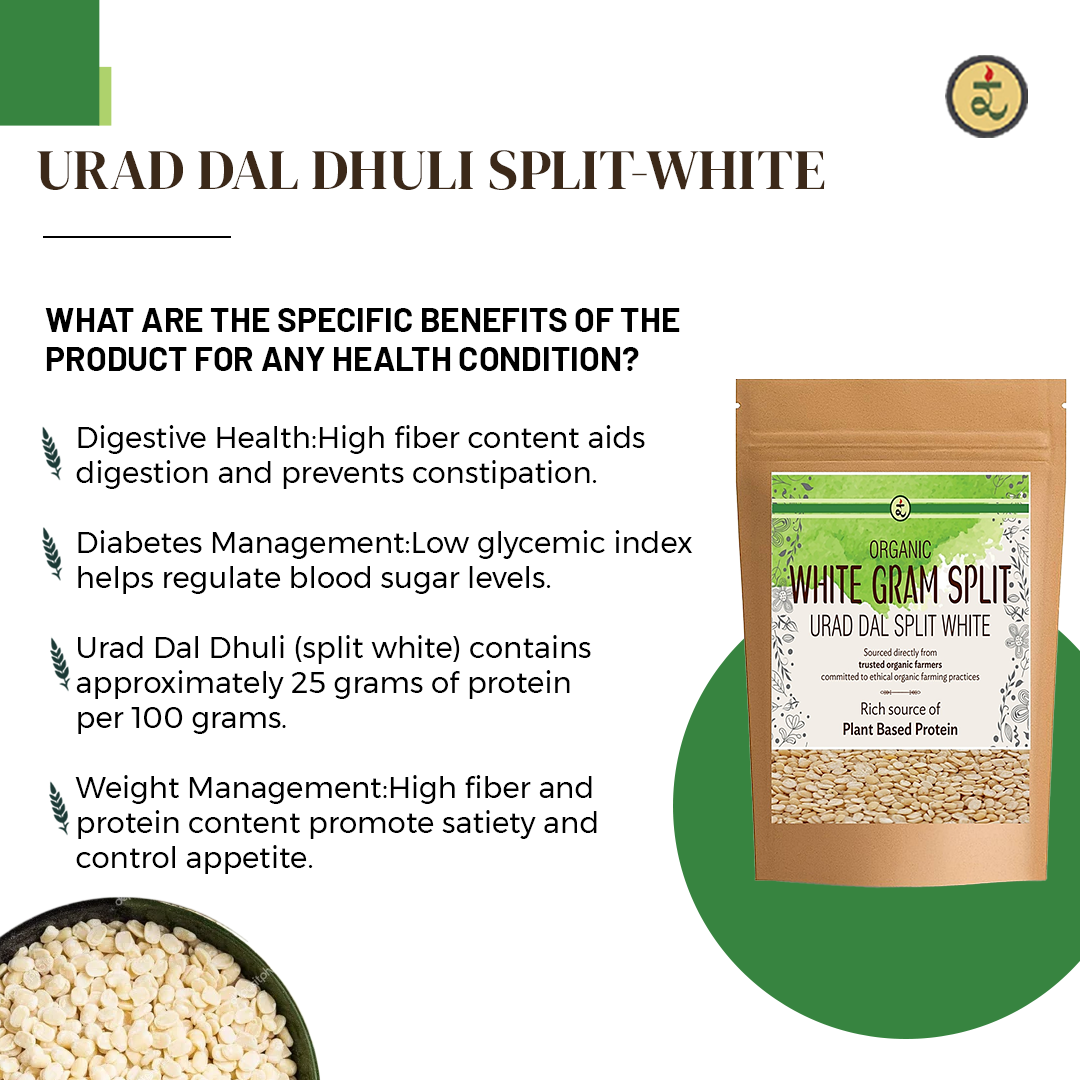 Organic Urad Dal Washed Dal 1kg