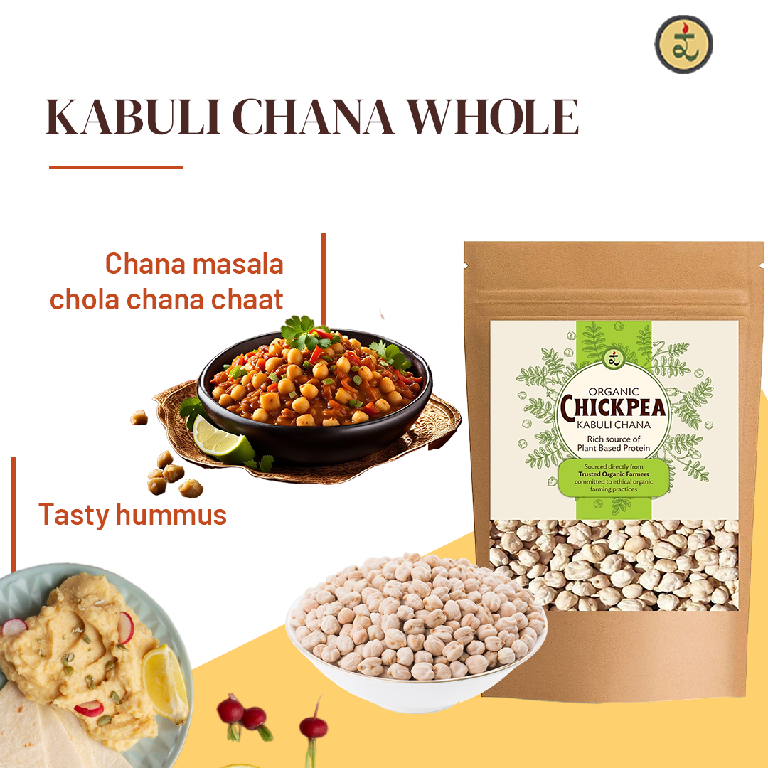 Organic Kabuli Chana Whole Dal 500g