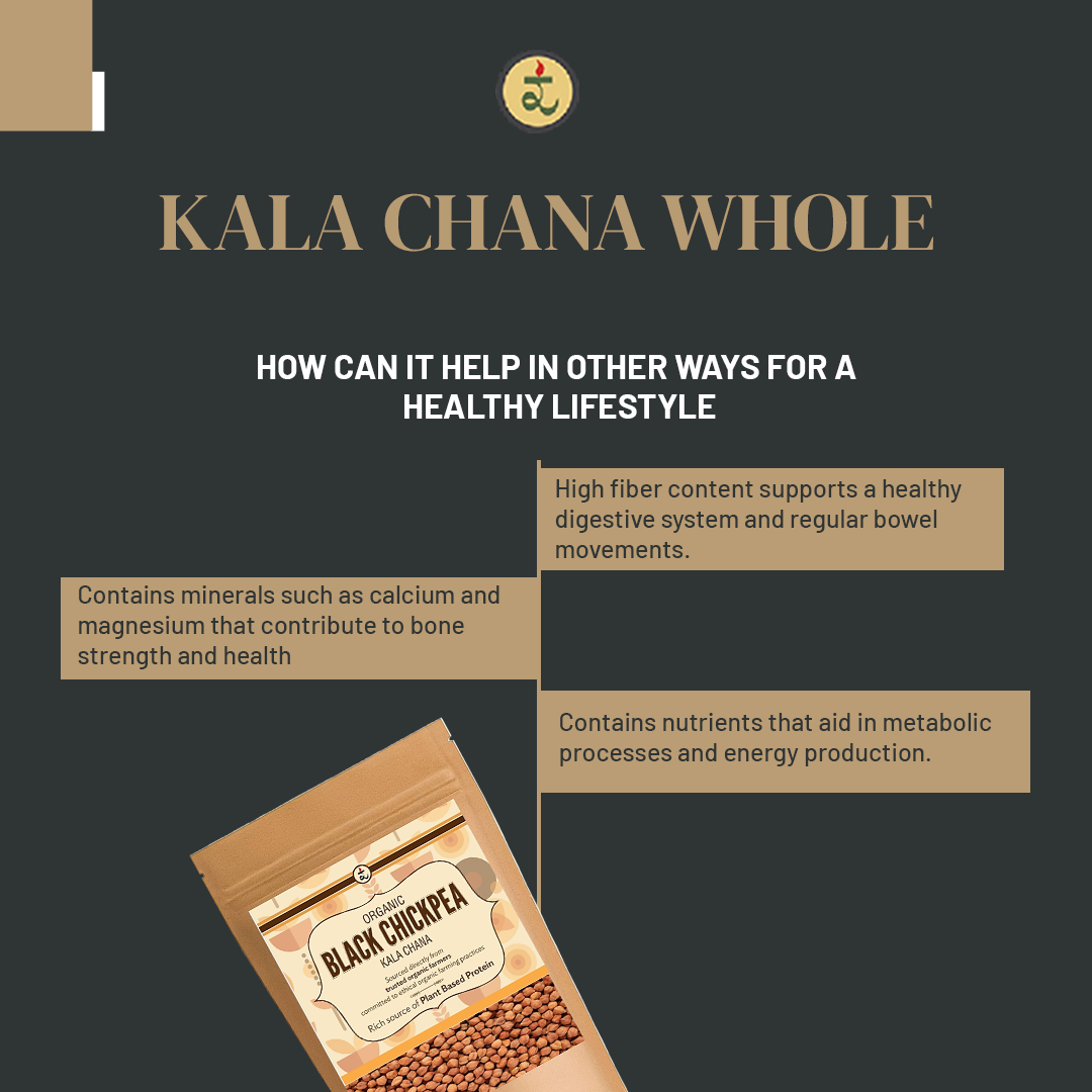 Organic Kala Chana Whole Dal 500g