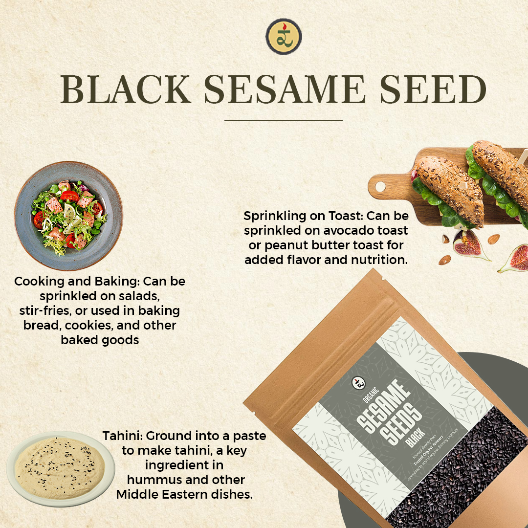 Organic Sesame Seeds - Black 250g