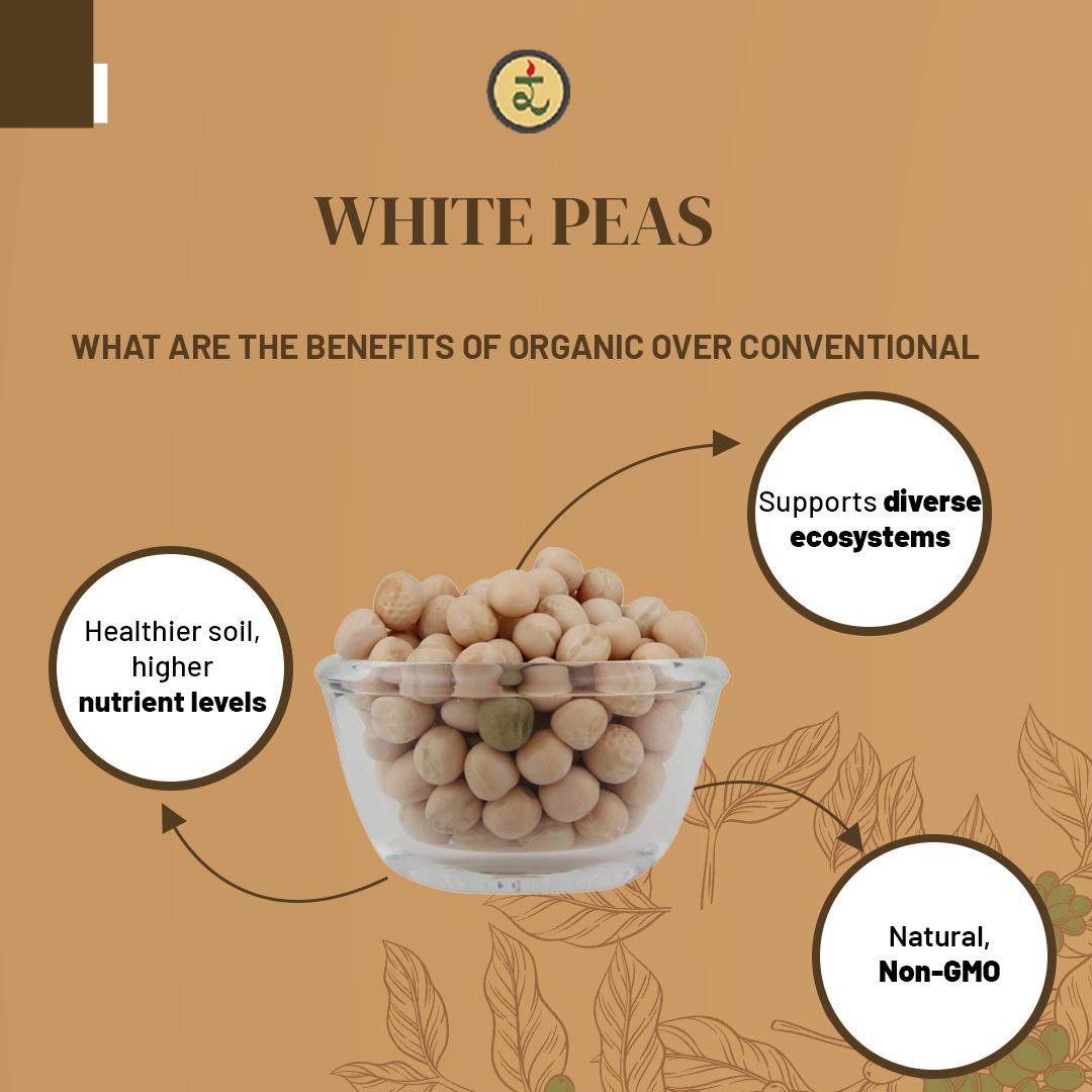 Organic White Matar (White Peas Whole) 500g