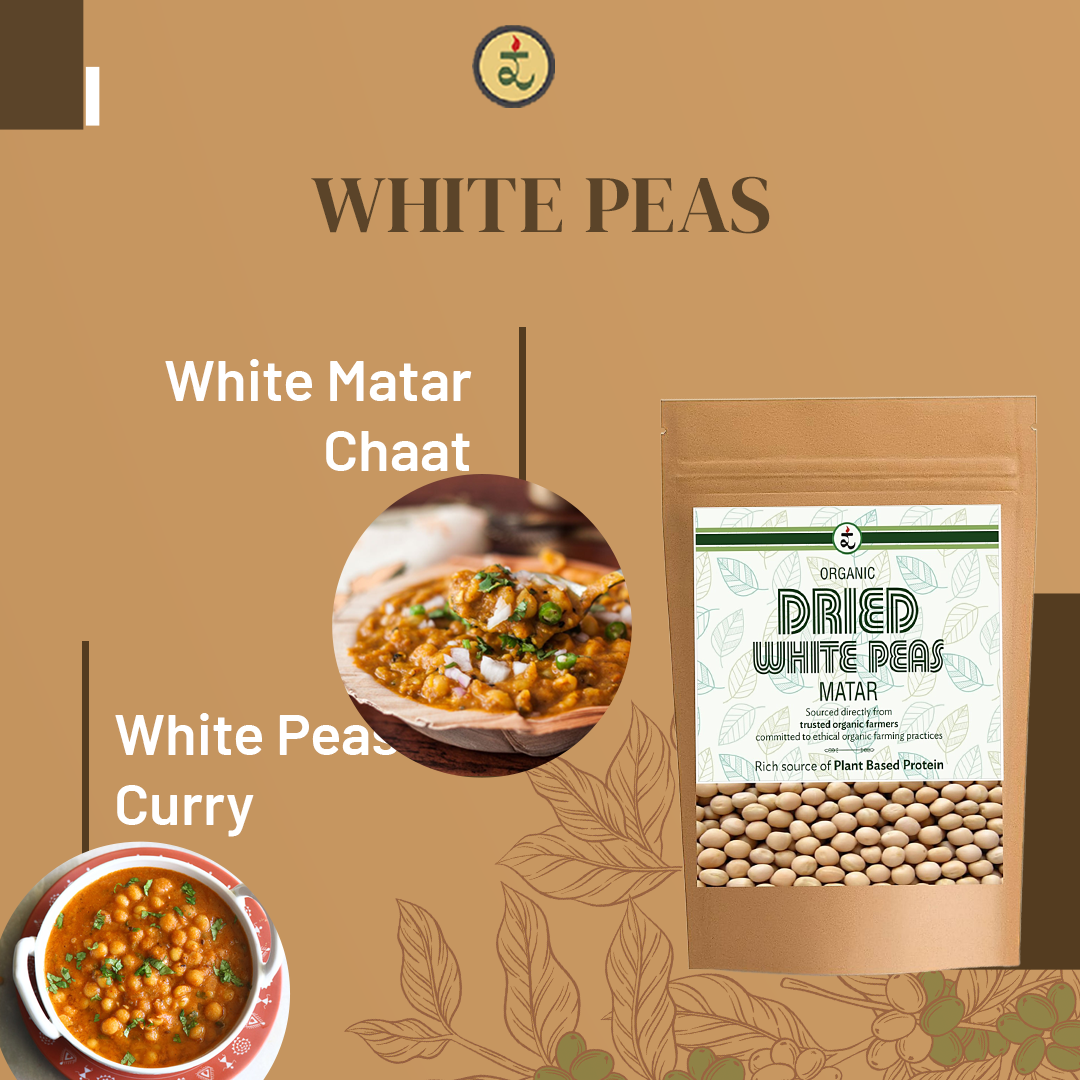 Organic White Matar (White Peas Whole) 500g