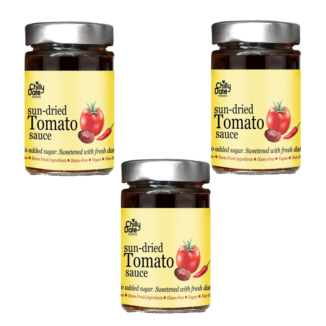 Sun-Dried Tomato Sauce Sweetened with Dates - 200g (Pack of 3)