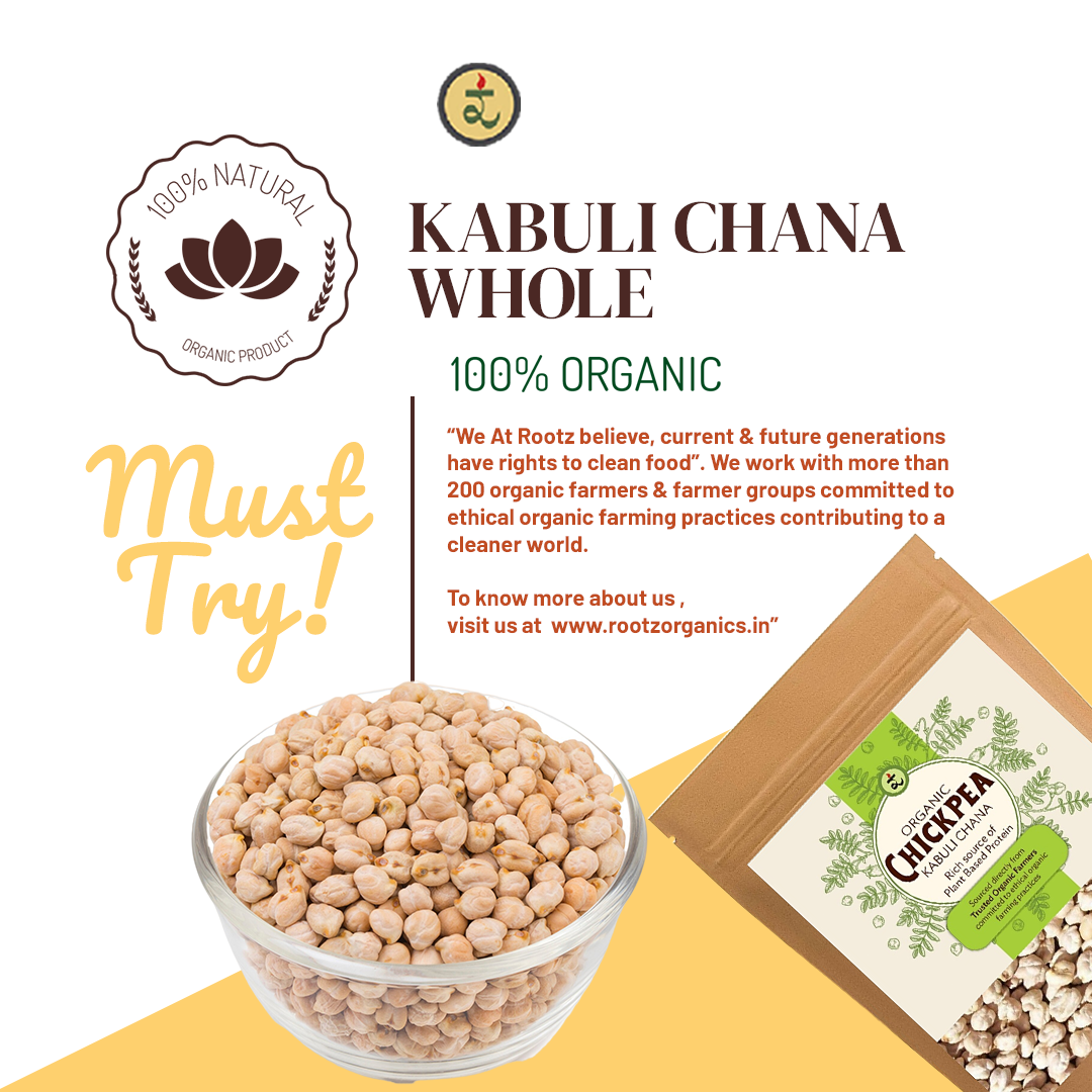 Organic Kabuli Chana Whole Dal 500g