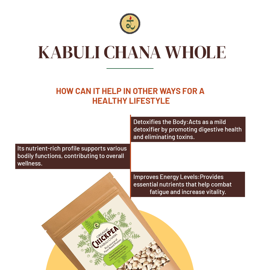 Organic Kabuli Chana Whole Dal 500g