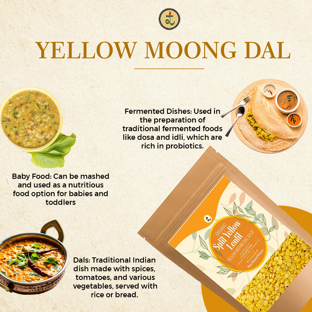 Organic Moong Dal Dhuli Split (Yellow) Dal 1kg