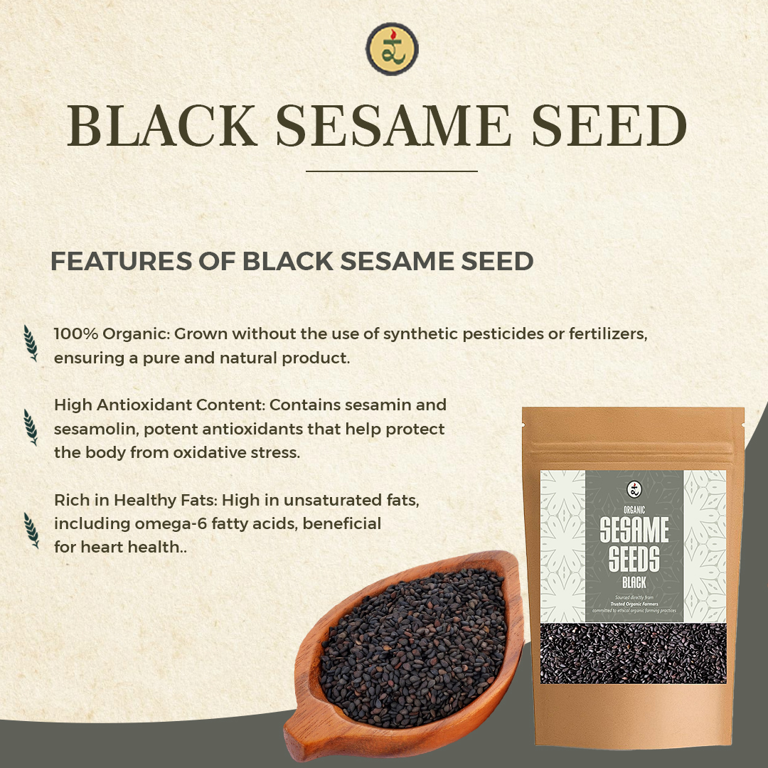 Organic Sesame Seeds - Black 250g