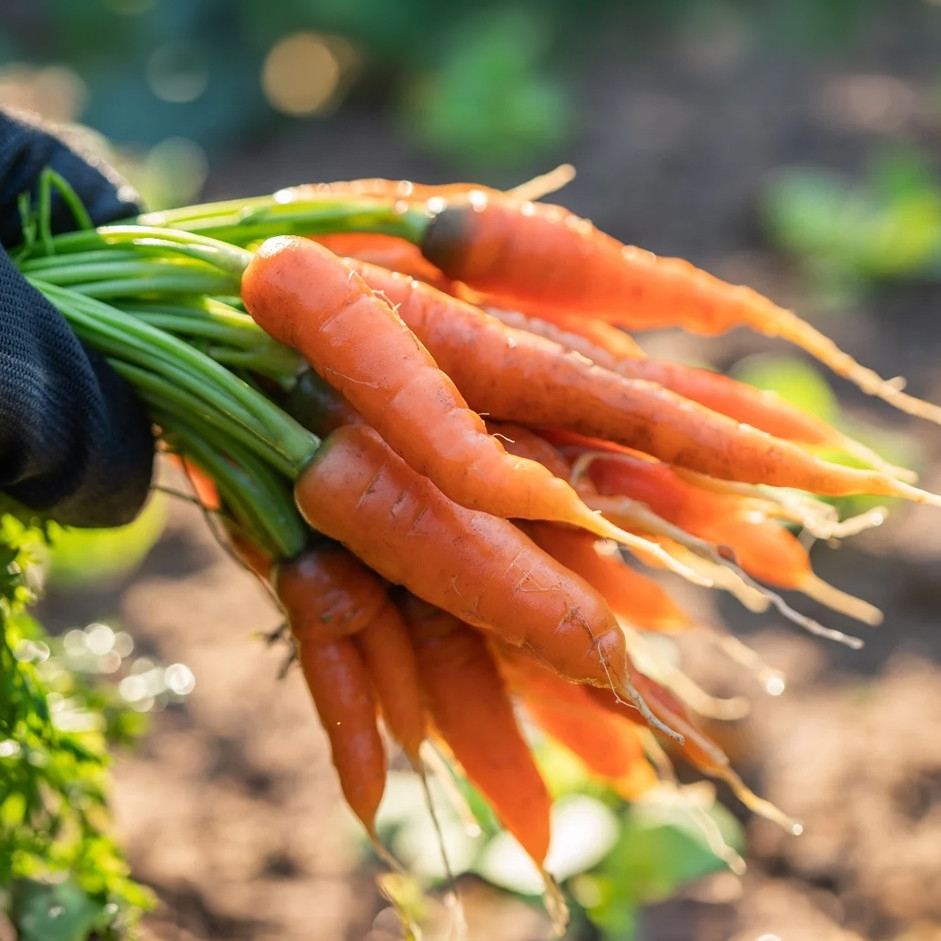 Rootz Organics Baby Carrots with Tops 200g — Sweet Bunched Carrots, Air-Flown from South Africa