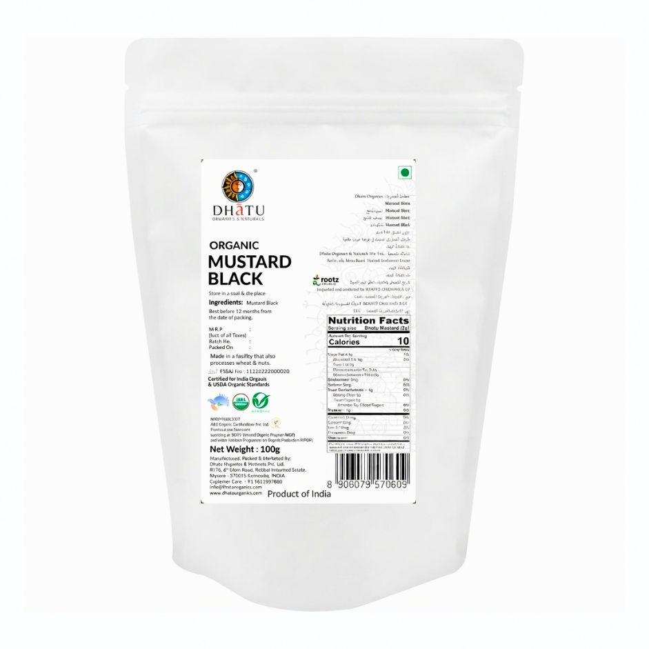 Organic Mustard Black 100g by Rootz Organics