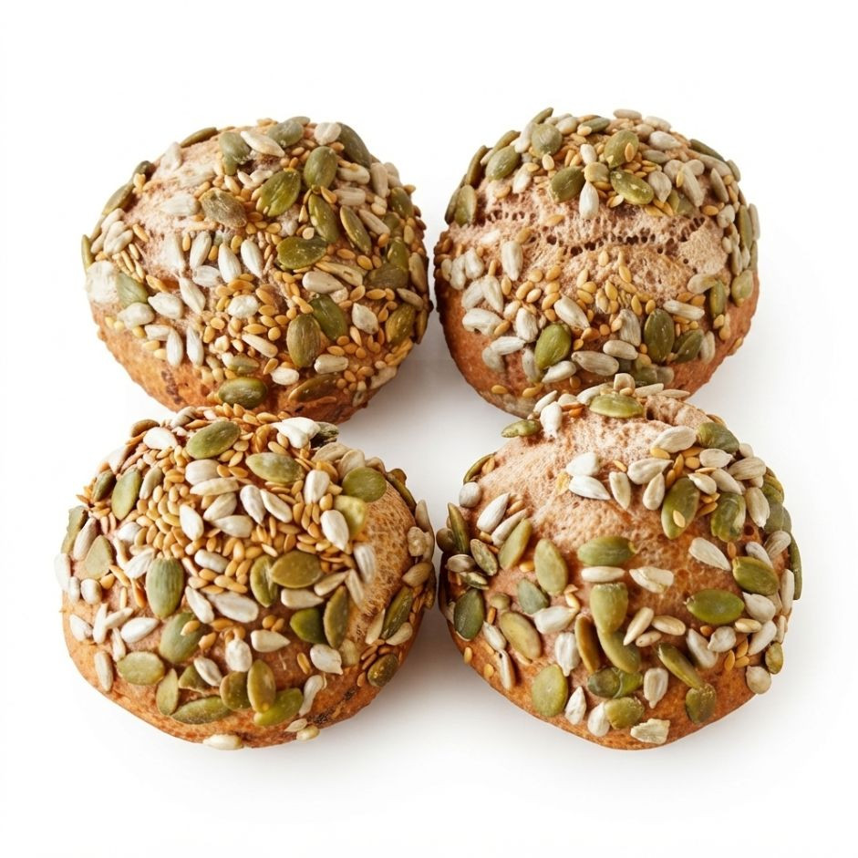 Rootz Organics Red Lentil Slider Buns with Seeds — Freshly Baked, 8 Pcs