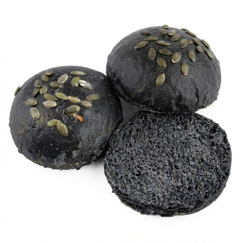 Rootz Organics Black Slider Buns with Seeds — Freshly Baked, 8 Pcs