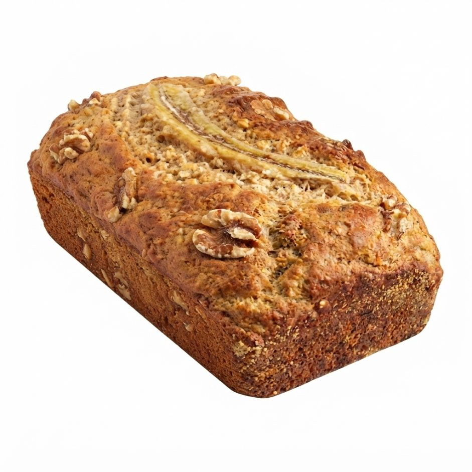 Rootz Organics Banana, Walnut & Oats Bread 1 Loaf— No Added Sugar, Freshly Baked