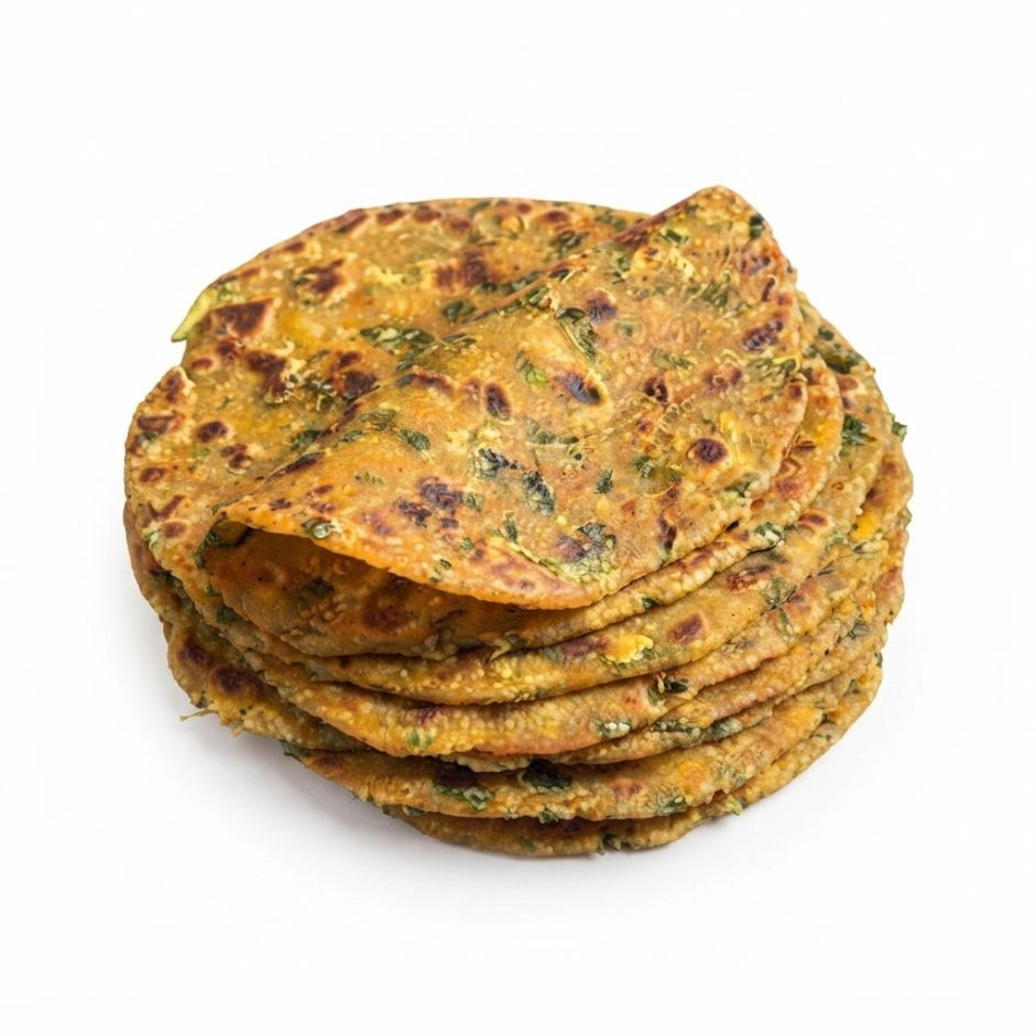 Rootz Organics Methi Theplas 8 pcs — Freshly Made Fenugreek Flatbreads