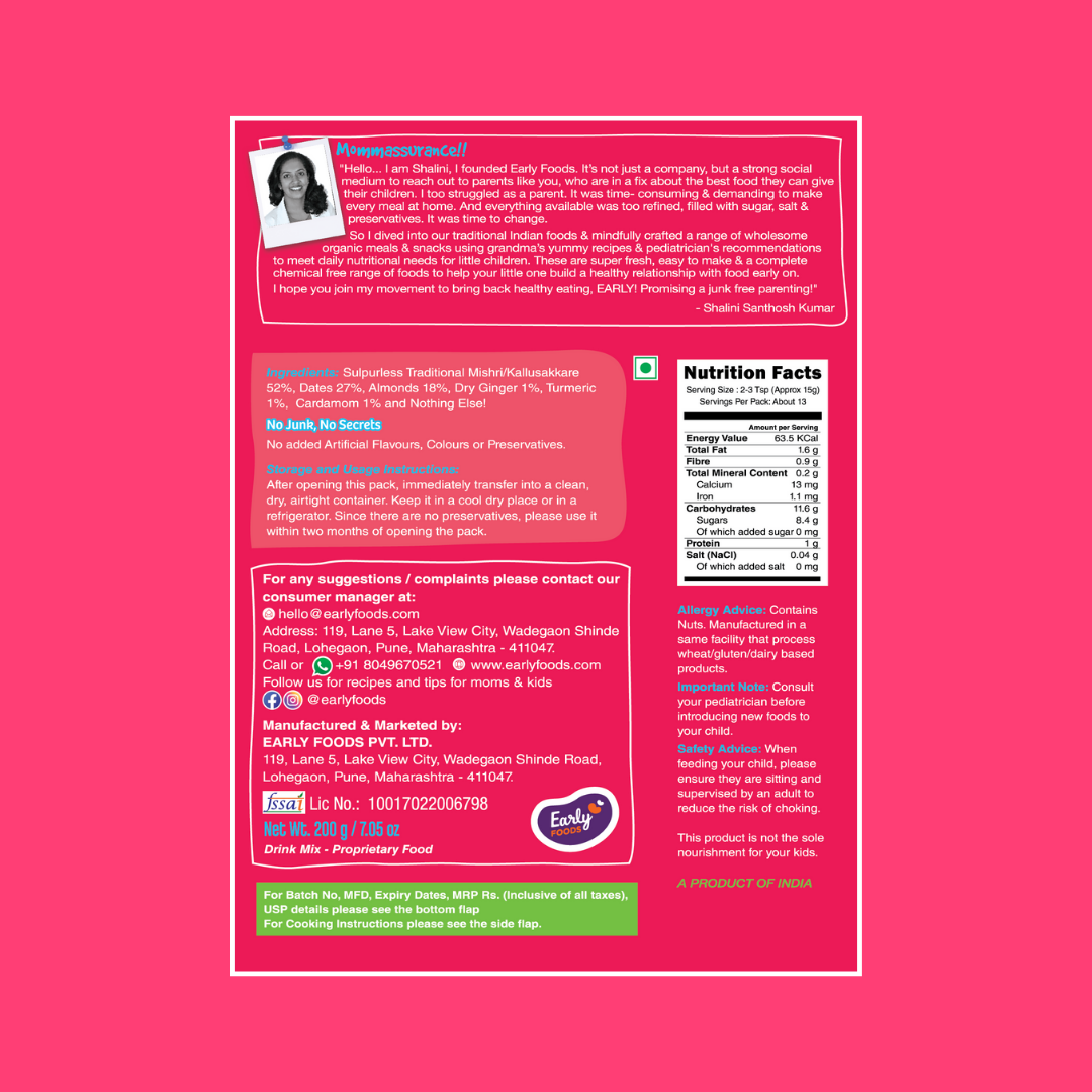 Early Foods -Organic Almond Drink Mix 200g