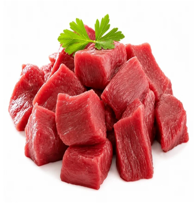 Grass Fed Premium Beef Cubes 500G | Tender Diced Beef for Cooking | Antibiotic and Hormone Free
