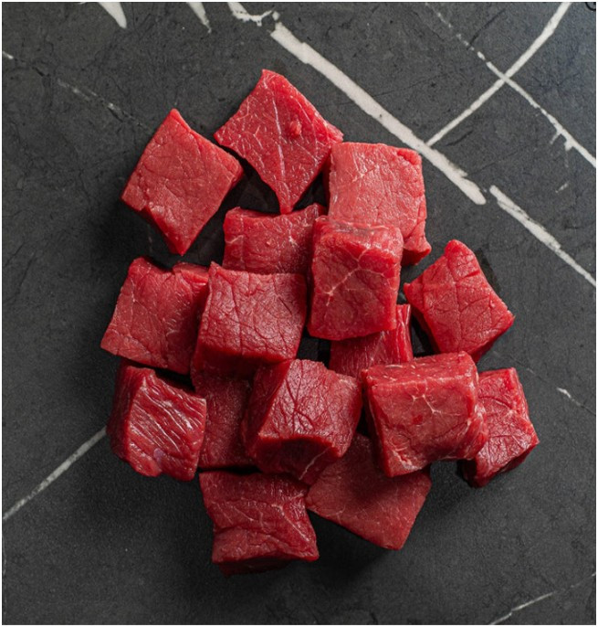 Grass Fed Premium Beef Cubes 500G | Tender Diced Beef for Cooking | Antibiotic and Hormone Free