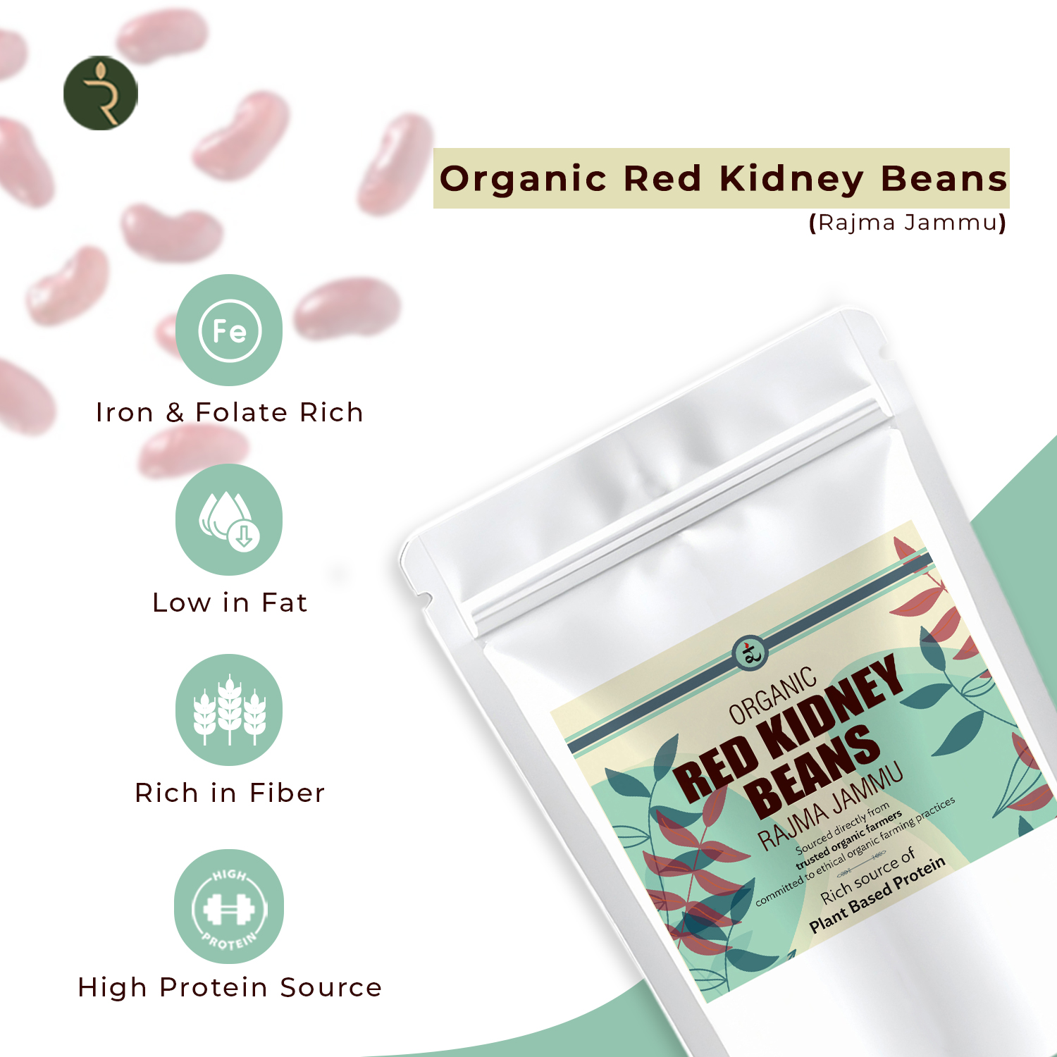 Organic Rajma Jammu (Kidney beans) 1kg