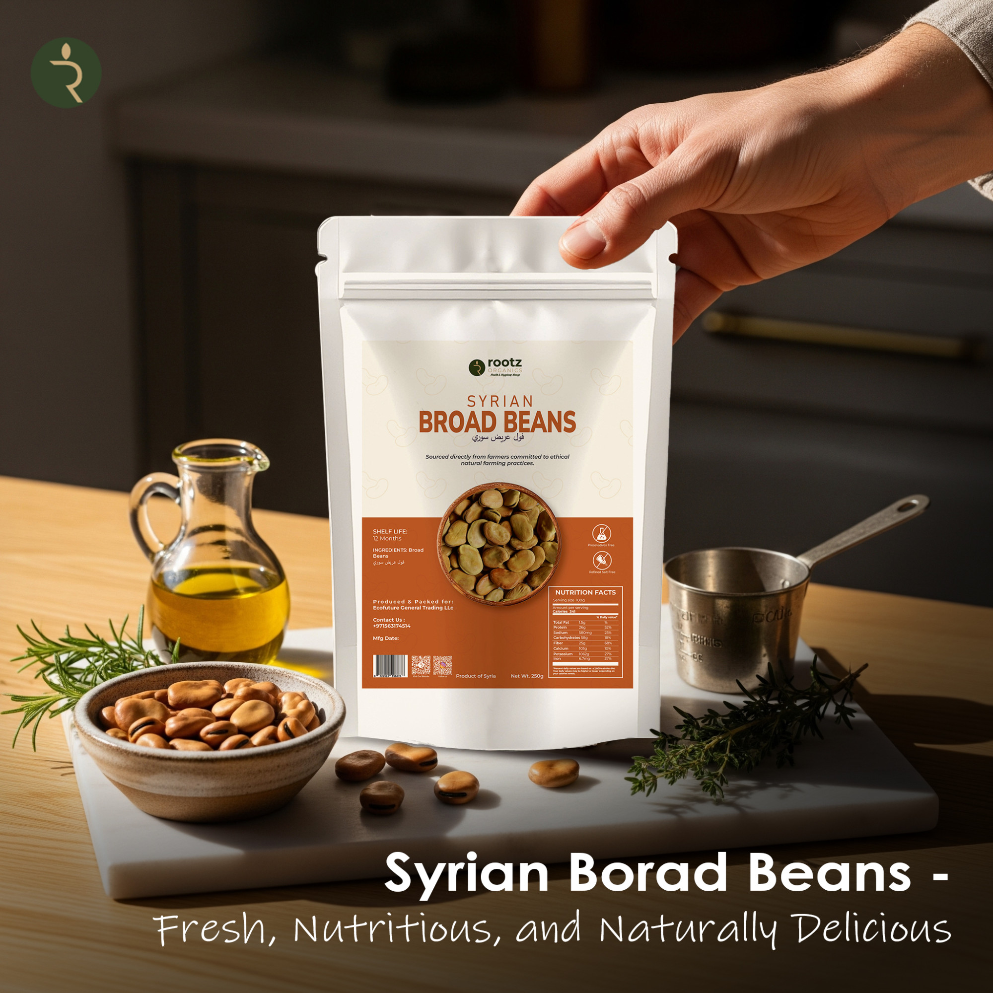 Premium Dried Broad Beans 500g – Fava Beans for Falafel, Foul Medames & Healthy Cooking