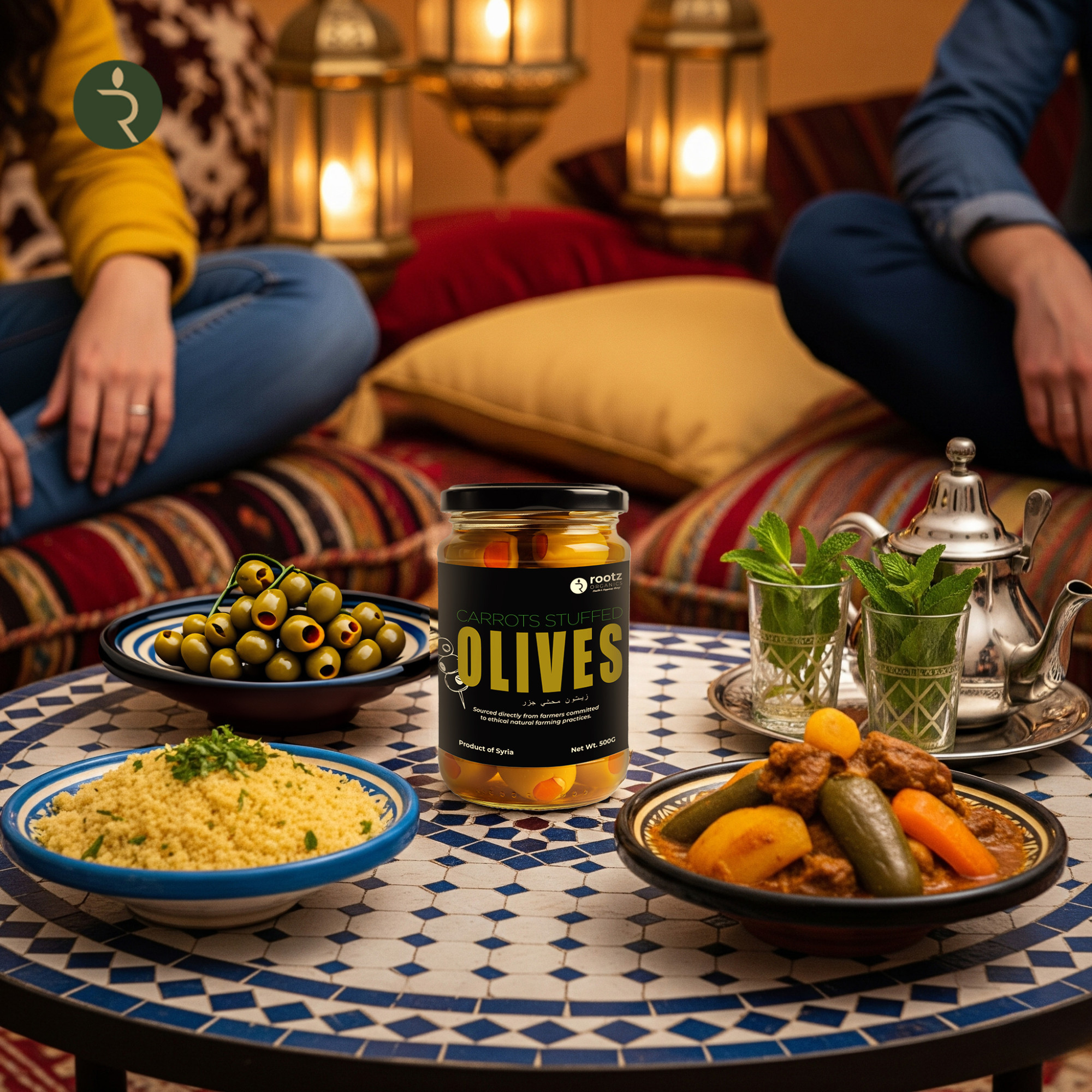 Stuffed Green Olives with Carrot – 500g | Premium Mediterranean Olives in Cold-Pressed Oil