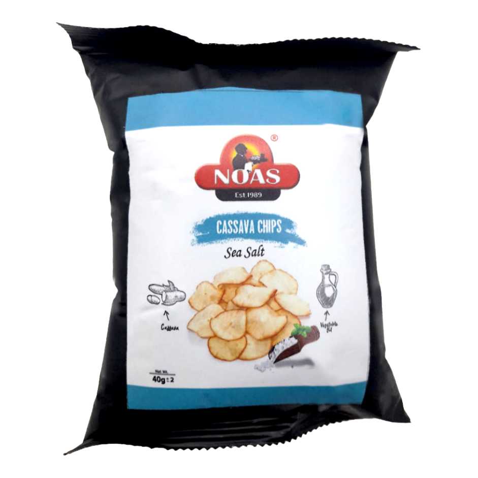 Cassava Chips Sea Salt 40g  (رقائق الكسافا بملح البحر 40 جم)